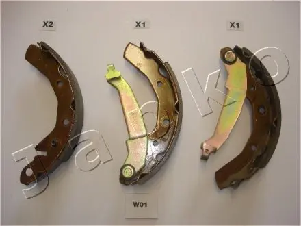55W01 55W01 JAPKO-Колодки гальмівні барабанні задні JAPKO підбір по vin на Brocar