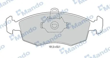 MBF015166 MBF015166 MANDO Гальмівні колодки до дисків MANDO підбір по vin на Brocar