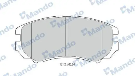 MBF015308 MBF015308 MANDO Тормозные колодки к дискам MANDO подбор по vin на Brocar