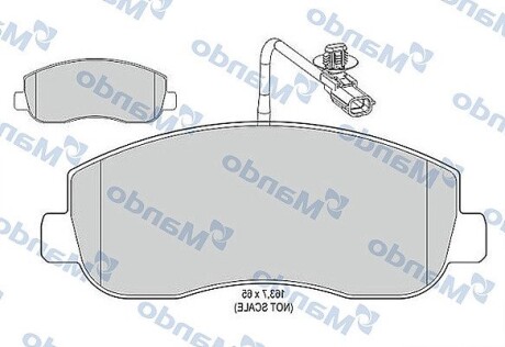 MBF015042 MBF015042 MANDO Тормозные колодки к дискам MANDO подбор по vin на Brocar