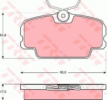GDB434 GDB434 TRW - Тормозные колодки к дискам TRW подбор по vin на Brocar