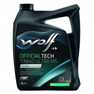 8307317 OFFICIALTECH 10W40 ULTRA MS 5Lx4 WOLF підбір по vin на Brocar