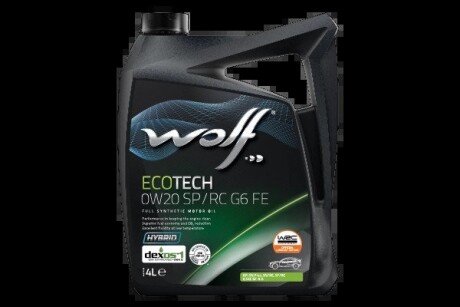 1047260 ECOTECH 0W20 SP/RC G6 FE 4Lx4 WOLF підбір по vin на Brocar