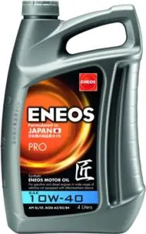 EU0040301N Олія ДВЗ 10W-40 ENEOS PRO API SL/CF, ACEA A3/B4, 4л, п/синт. Eneos підбір по vin на Brocar