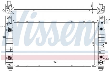 69091 Радиатор, охлаждение двигателя NISSENS подбор по vin на Brocar