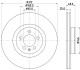 8DD355132011 Tarcza ham. malow. prz. VW HELLA підбір по vin на Brocar