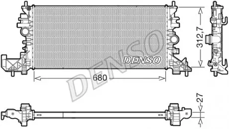 DRM20118 Радиатора DENSO підбір по vin на Brocar