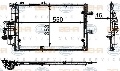 8FC351300621 Конденсатор, Кондиціонер BEHR підбір по vin на Brocar