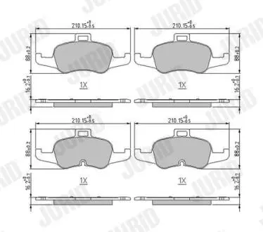 573786J KLOCKI HAM./PRZ/ AUDI TT 14- JURID підбір по vin на Brocar