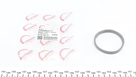 RWS1771 Прокладка дросельної заслонки Renault Megane II 1.4/1.6 16V 03- (K4M/K4J) ROTWEISS підбір по vin на Brocar