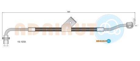 131233 FORD Шланг гальмівний передній лівий Transit 86- ADRIAUTO підбір по vin на Brocar