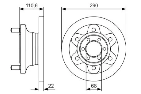 0986479S95 Гальмівний диск BOSCH підбір по vin на Brocar