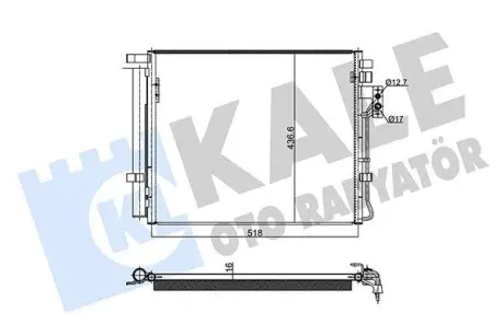345460 Радиатор кондиционера Kia Sorento II (345460) KALE OTO RADYATOR KALE OTO RADYATOR підбір по vin на Brocar
