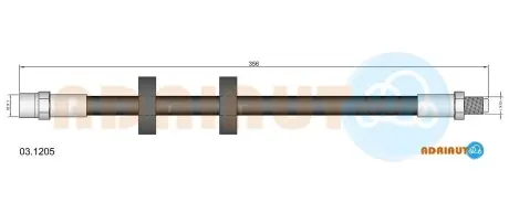 031205 Шланг тормозной передн. 100/200 -90 ADRIAUTO подбор по vin на Brocar