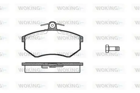 P034300 Колодки гальмівні дискові передні WOKING підбір по vin на Brocar