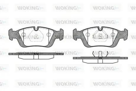 P284300 Колодки тормозные дисковые передние WOKING подбор по vin на Brocar