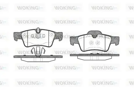P891310 Колодки тормозные дисковые задние WOKING подбор по vin на Brocar