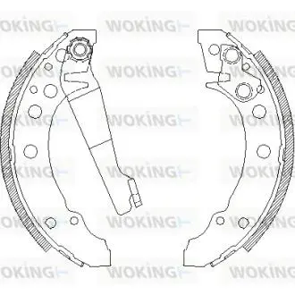 Z404500 Колодки тормозные барабанные WOKING подбор по vin на Brocar