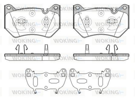 P1939310 Колодки тормозные дисковые WOKING підбір по vin на Brocar