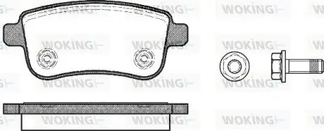 P1287300 Колодки гальмівні дискові WOKING підбір по vin на Brocar