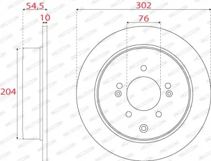 DDF2772C Гальмівний диск Ferodo FERODO підбір по vin на Brocar