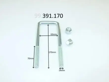 99391170 STRZEMIĘ RESORU NISSAN NAVARA 2,5-3,0 05- 170X63 GWINT M14X70MM CS Germany подбор по vin на Brocar