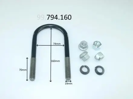 99794160 STRZEMIĘ RESORU DB SPRINTER 2,2-2,9 95- 160X74 GWINT M14X70MM CS Germany подбор по vin на Brocar