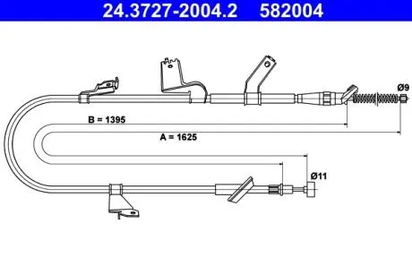 24372720042 Трос, стояночная тормозная система ATE подбор по vin на Brocar