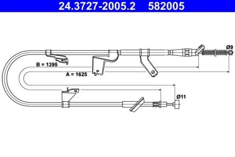 24372720052 Трос, стояночная тормозная система ATE подбор по vin на Brocar