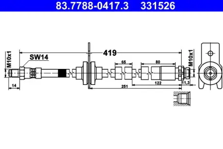 83778804173 PRZEWÓD HAM. ELAST. FORD T. FOCUS 11- LE/PR ATE підбір по vin на Brocar
