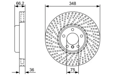 0986479W19 Гальмівний диск BOSCH підбір по vin на Brocar