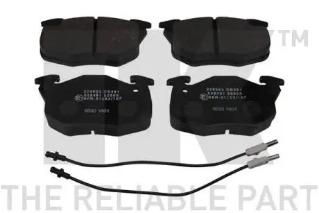 229953 Тормозные колодки передние (18.0mm) Peugeot 205,305,306,309,405;Renault (Bendix) NK підбір по vin на Brocar