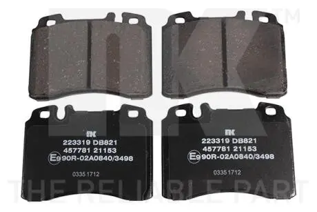 223319 Гальмівні колодки передні (17.5mm) MB W124 300E-24V; 320E/400E/500E 89- (ATE) NK підбір по vin на Brocar