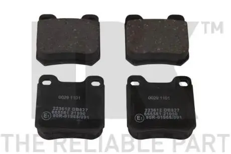 223612 Тормозные колодки задние (17,5mm) Opel Omega A 3.0 90-;Omega B 2.5TD/2.5V6/3.0 NK подбор по vin на Brocar