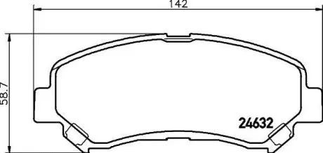 2463217004 Гальмівні колодки передні Nissan Pathfinder, X-Trail 01-Renault Koleos 08- TEXTAR підбір по vin на Brocar