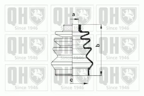 QJB982 Пильник шруса внутрішній Daewoo Lanos, Nubira II 1.5,1.6,1.8 DOHC QUINTON HAZELL підбір по vin на Brocar