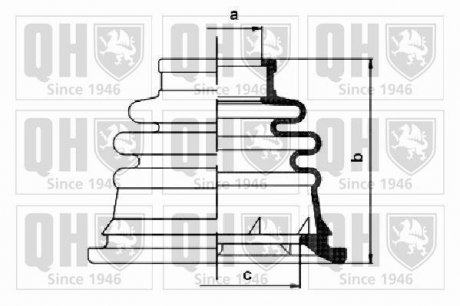 QJB1126 Пыльник ШРУСА внутренний (комплект) Opel Vivaro 1.9, 2.5 DTI 01- QUINTON HAZELL підбір по vin на Brocar