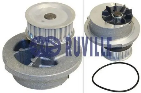 65343 Насос водяной Opel Astra F/Corsa B/Tigra/Omega B 1.4i/1.6i 16V RUVILLE подбор по vin на Brocar