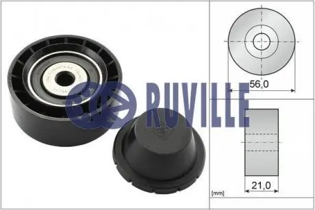 55578 Ролик направляющий ремня ГРМ Renault Kangoo,Clio 1.2 16V 00- RUVILLE подбор по vin на Brocar