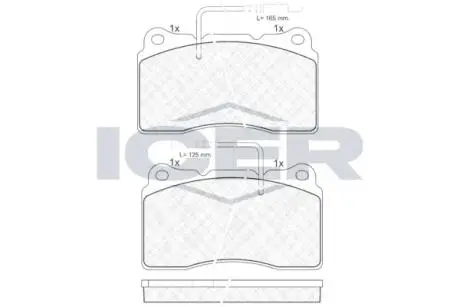 181699 Тормозные колодки передние Citroen C8 /Peugeot 607/807 2002- ICER підбір по vin на Brocar