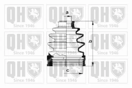 QJB1011 Пильник шруса внутрішній (d21 d62 h93mm) HYUNDAI MAZDA QUINTON HAZELL підбір по vin на Brocar