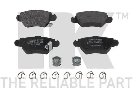 223619 Гальмівні колодки задні (16.0mm) Opel Astra G 98- NK підбір по vin на Brocar