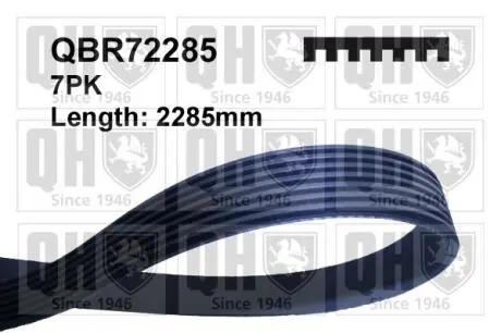 QBR72285 Ремінь поликлиновидный 7X2285 QUINTON HAZELL підбір по vin на Brocar