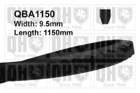 QBA1150 Ремень клиновидный 10x1150 QUINTON HAZELL подбор по vin на Brocar