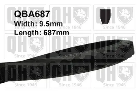 QBA687 Ремінь клиновидний 10x688 QUINTON HAZELL підбір по vin на Brocar