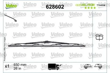 628602 Стеклоочиститель VALEO подбор по vin на Brocar