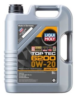 20789 OLEJ LIQUI MOLY 0W20 5L TOP TEC 6200 / 508.00 / 509.00 LIQUI MOLY подбор по vin на Brocar