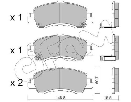 82212390 KLOCKI HAMULC. MITSUBISHI ECLIPSE CROSS 17- PRZÓD CIFAM підбір по vin на Brocar