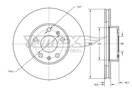 TX7351 TARCZA HAMULC. DACIA DUSTER 10- PRZÓD TOMEX подбор по vin на Brocar