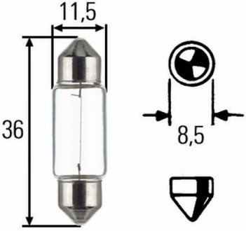 8GM002092123 Żarówka C5W 12V blister 2 szt HELLA подбор по vin на Brocar